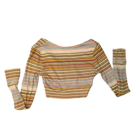 Urban Outfitters Out from Under Cropped Ribbed Long Sleeve Tee Shirt Size M - Picture 6 of 7